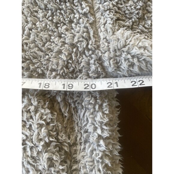 ivory ella sherpa 1/4 zip grey pullover sweatshirt women's medium - Picture 10 of 12